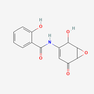 Cis(+/-)-2-hydroxy-N-(2-hydroxy-5-oxo-7-oxabicyclo[4.1.0]hept-3-en-3-yl)benzamide