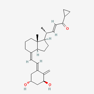 (E,4R)-4-[(1R,3aS,4Z,7aR)-4-[(2E)-2-[(3S,5R)-3,5-dihydroxy-2-methylidenecyclohexylidene]ethylidene]-7a-methyl-2,3,3a,5,6,7-hexahydro-1H-inden-1-yl]-1-cyclopropylpent-2-en-1-one