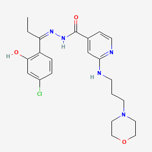 N-[(Z)-1-(4-chloro-2-hydroxyphenyl)propylideneamino]-2-(3-morpholin-4-ylpropylamino)pyridine-4-carboxamide