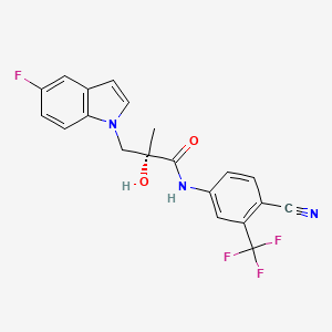 (2S)-N-[4-cyano-3-(trifluoromethyl)phenyl]-3-(5-fluoroindol-1-yl)-2-hydroxy-2-methylpropanamide