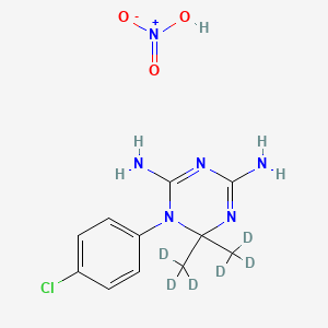 molecular formula C11H15ClN6O3 B10800664 Cycloguanil (D6 Nitrate) 