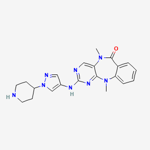 5,11-Dimethyl-2-[(1-piperidin-4-ylpyrazol-4-yl)amino]pyrimido[4,5-b][1,4]benzodiazepin-6-one