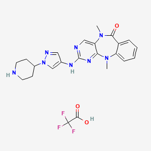 molecular formula C23H25F3N8O3 B10800704 XMD-17-51 Trifluoroacetate 