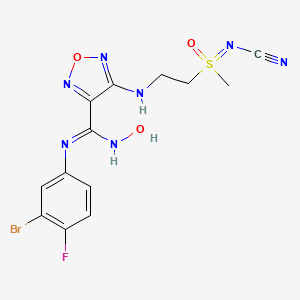 molecular formula C13H13BrFN7O3S B10800813 Ido-IN-9 