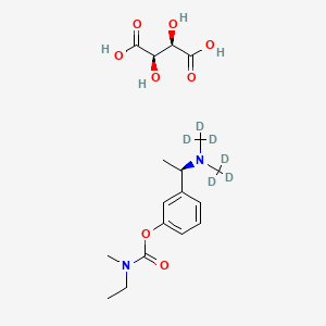 molecular formula C18H28N2O8 B10800821 (R)-Rivastigmine (D6 tartrate) 