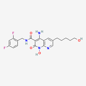 molecular formula C21H22F2N4O4 B10800859 HIV-1 integrase inhibitor 3 