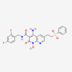 molecular formula C24H20F2N4O5S B10800869 HIV-1 integrase inhibitor 4 