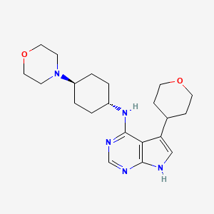 N-(trans-4-Morpholinocyclohexyl)-5-(tetrahydro-2H-pyran-4-yl)-7H-pyrrolo[2,3-d]pyrimidin-4-amine