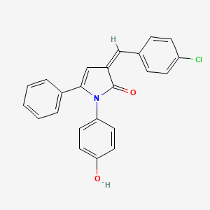 (3Z)-3-[(4-chlorophenyl)methylidene]-1-(4-hydroxyphenyl)-5-phenylpyrrol-2-one