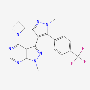 4-(azetidin-1-yl)-1-methyl-3-[1-methyl-5-[4-(trifluoromethyl)phenyl]pyrazol-4-yl]pyrazolo[3,4-d]pyrimidine