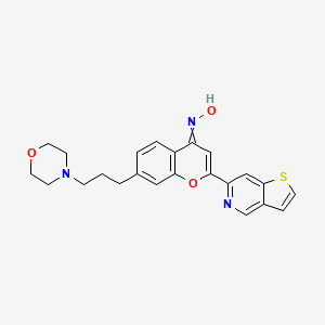 N-[7-(3-morpholin-4-ylpropyl)-2-thieno[3,2-c]pyridin-6-ylchromen-4-ylidene]hydroxylamine