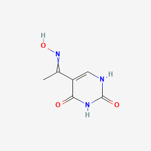 molecular formula C6H7N3O3 B10800919 5-(N-hydroxy-C-methylcarbonimidoyl)-1H-pyrimidine-2,4-dione 