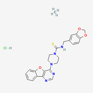 molecular formula C24H26ClN5O3S B10800936 MP470 hydrochloride 