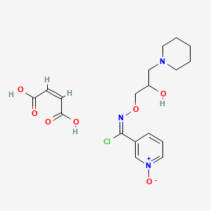 (Z)-but-2-enedioic acid;(3E)-N-(2-hydroxy-3-piperidin-1-ylpropoxy)-1-oxidopyridin-1-ium-3-carboximidoyl chloride