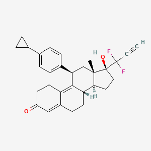 (8S,11R,13S,14S,17S)-11-(4-cyclopropylphenyl)-17-(1,1-difluoroprop-2-ynyl)-17-hydroxy-13-methyl-1,2,6,7,8,11,12,14,15,16-decahydrocyclopenta[a]phenanthren-3-one