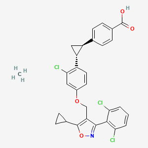 molecular formula C30H26Cl3NO4 B10801084 PX-102 trans racemate 