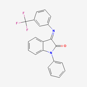 molecular formula C21H13F3N2O B10801091 1-Phenyl-3-[[3-(trifluoromethyl)phenyl]imino]-1h-indol-2-one CAS No. 1000273-87-9