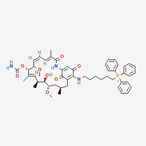 6-[[(4E,6Z,9S,10E,12S,13R,14S,16R)-9-carbamoyloxy-13-hydroxy-8,14-dimethoxy-4,10,12,16-tetramethyl-3,20,22-trioxo-2-azabicyclo[16.3.1]docosa-1(21),4,6,10,18-pentaen-19-yl]amino]hexyl-triphenylphosphanium