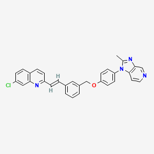 molecular formula C31H23ClN4O B10801112 7-Chloro-2-((E)-2-{3-[4-(2-methyl-imidazo[4,5-c]pyridin-1-yl)-phenoxymethyl]-phenyl}-vinyl)-quinoline 