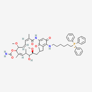 6-[[(4Z,6Z,9S,10Z,14S)-9-carbamoyloxy-13-hydroxy-8,14-dimethoxy-4,10,12,16-tetramethyl-3,20,22-trioxo-2-azabicyclo[16.3.1]docosa-1(21),4,6,10,18-pentaen-19-yl]amino]hexyl-triphenylphosphanium