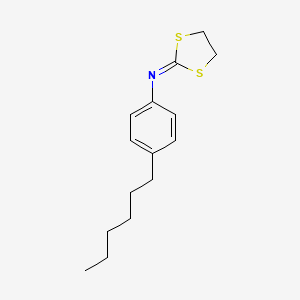 molecular formula C15H21NS2 B10801141 N-(4-hexylphenyl)-1,3-dithiolan-2-imine 