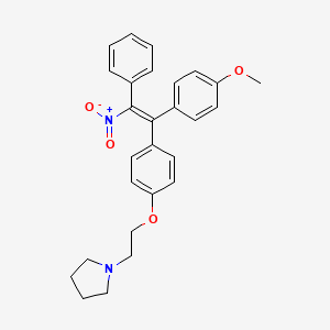 Pyrrolidine, 1-(2-(4-(1-(4-methoxyphenyl)-2-nitro-2-phenylethenyl)phenoxy)ethyl)-