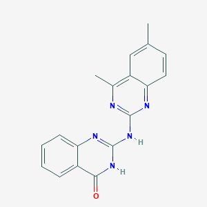 molecular formula C18H15N5O B10801184 2-[(4,6-Dimethylquinazolin-2-yl)amino]quinazolin-4-ol CAS No. 263746-97-0