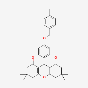 molecular formula C31H34O4 B10801203 3,3,6,6-tetramethyl-9-{4-[(4-methylbenzyl)oxy]phenyl}-3,4,5,6,7,9-hexahydro-1H-xanthene-1,8(2H)-dione 