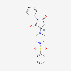 1-Phenyl-3-[4-(phenylsulfonyl)-1-piperazinyl]-2,5-pyrrolidinedione