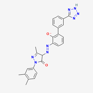 2-[[1-(3,4-dimethylphenyl)-3-methyl-5-oxo-4H-pyrazol-4-yl]diazenyl]-6-[3-(2H-tetrazol-5-yl)phenyl]phenolate