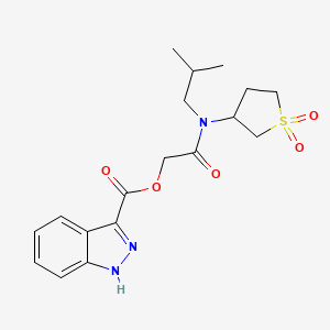 2-((1,1-Dioxidotetrahydrothiophen-3-yl)(isobutyl)amino)-2-oxoethyl 1H-indazole-3-carboxylate