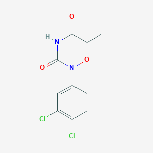 molecular formula C10H8Cl2N2O3 B10801241 2-(3,4-Dichlorophenyl)-6-methyl-1,2,4-oxadiazinane-3,5-dione 