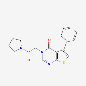 6-Methyl-3-(2-oxo-2-(pyrrolidin-1-yl)ethyl)-5-phenylthieno[2,3-d]pyrimidin-4(3H)-one