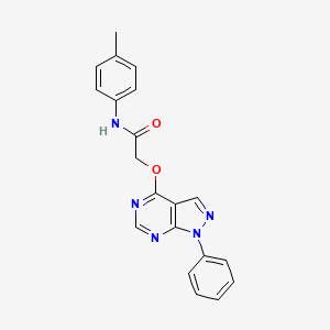 2-((1-Phenyl-1H-pyrazolo[3,4-d]pyrimidin-4-yl)oxy)-N-(p-tolyl)acetamide