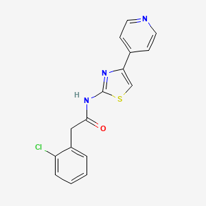 molecular formula C16H12ClN3OS B10801257 2-(2-Chlorophenyl)-N-(4-(pyridin-4-yl)thiazol-2-yl)acetamide 