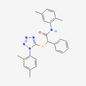 molecular formula C25H25N5OS B10801294 N-(2,5-Dimethylphenyl)-2-((1-(2,4-dimethylphenyl)-1H-tetrazol-5-yl)thio)-2-phenylacetamide 