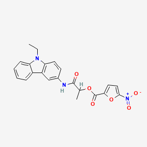 1-((9-Ethyl-9H-carbazol-3-yl)amino)-1-oxopropan-2-yl 5-nitrofuran-2-carboxylate