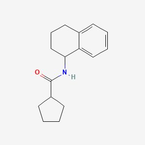 molecular formula C16H21NO B10801336 N-(1,2,3,4-tetrahydronaphthalen-1-yl)cyclopentanecarboxamide CAS No. 794557-15-6