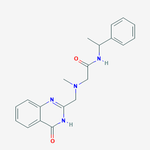 2-(Methyl((4-oxo-3,4-dihydroquinazolin-2-yl)methyl)amino)-N-(1-phenylethyl)acetamide