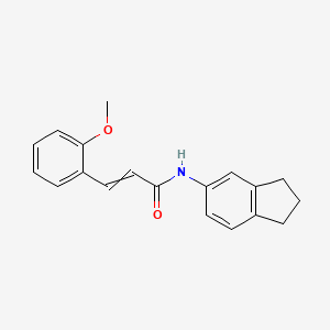 N-(2,3-dihydro-1H-inden-5-yl)-3-(2-methoxyphenyl)prop-2-enamide