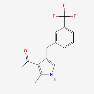 1-[2-methyl-4-[[3-(trifluoromethyl)phenyl]methyl]-1H-pyrrol-3-yl]ethanone