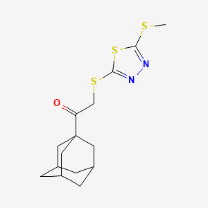 1-(Adamantan-1-yl)-2-((5-(methylthio)-1,3,4-thiadiazol-2-yl)thio)ethan-1-one