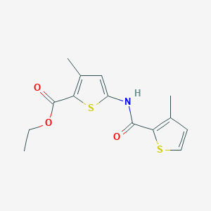 Ethyl 3-methyl-5-[(3-methylthiophene-2-carbonyl)amino]thiophene-2-carboxylate