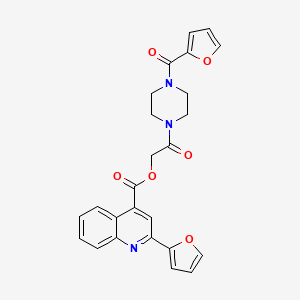 2-(4-(Furan-2-carbonyl)piperazin-1-yl)-2-oxoethyl 2-(furan-2-yl)quinoline-4-carboxylate