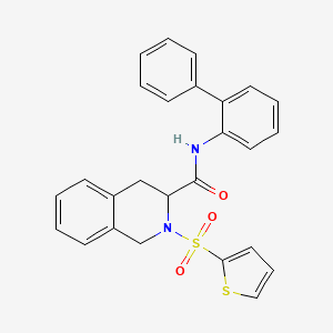 N-([1,1'-Biphenyl]-2-yl)-2-(thiophen-2-ylsulfonyl)-1,2,3,4-tetrahydroisoquinoline-3-carboxamide