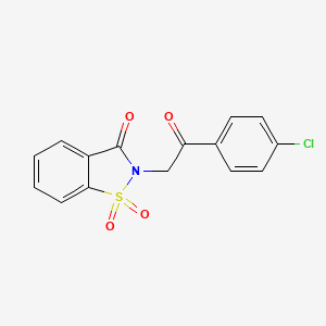 2-(2-(4-Chlorophenyl)-2-oxoethyl)benzo[d]isothiazol-3(2H)-one 1,1-dioxide