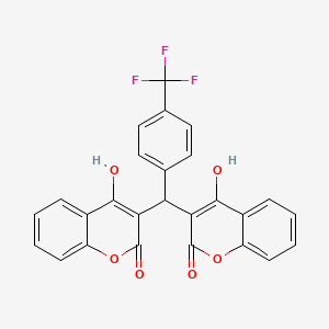 4-hydroxy-3-[(4-hydroxy-2-oxo-2H-chromen-3-yl)[4-(trifluoromethyl)phenyl]methyl]-2H-chromen-2-one