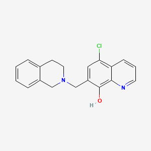 molecular formula C19H17ClN2O B10801537 5-chloro-7-(3,4-dihydro-1H-isoquinolin-2-ylmethyl)quinolin-8-ol 