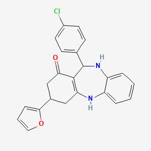 6-(4-Chlorophenyl)-9-(2-furyl)-5,6,8,9,10,11-hexahydrobenzo[b][1,4]benzodiazepin-7-one