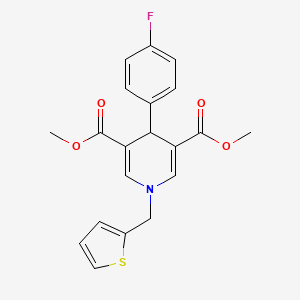 4-(4-Fluoro-phenyl)-1-thiophen-2-ylmethyl-1,4-dihydro-pyridine-3,5-dicarboxylic acid dimethyl ester